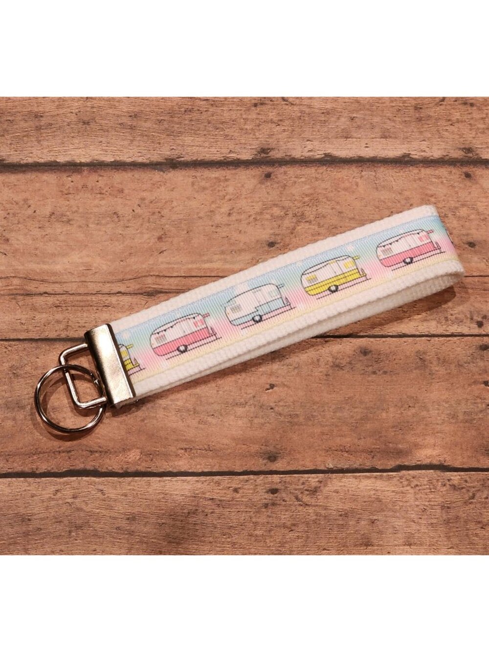RV Camping Camper Wristlet Keyfob / Keychain